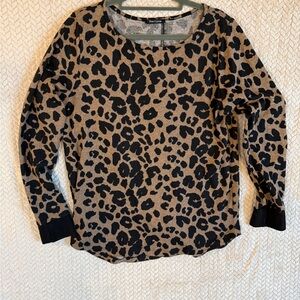 Pink Clover Leopard Print Sweater